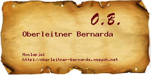 Oberleitner Bernarda névjegykártya